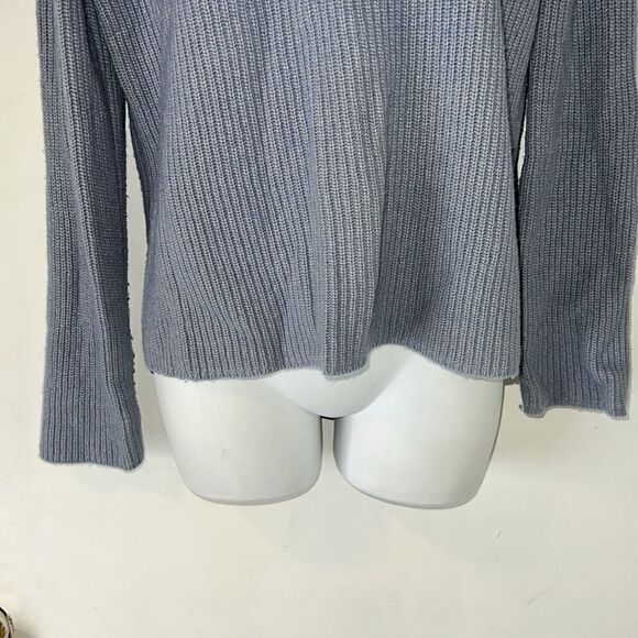 BENEDETTA B Light Blue Merino Wool Cashmere Blend Turtleneck Sweater-S - Picture 3 of 9
